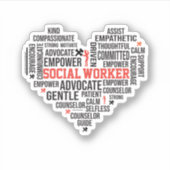Sociaal werker, Student Afstuderen, School Counsel Sticker (Voorkant)