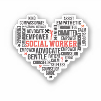 Sociaal werker, Student Afstuderen, School Counsel Sticker