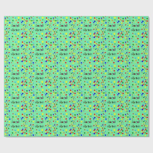 Sociaal werker voor cadeaupapier (Vlak)