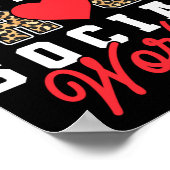 Sociaal werker zwart en gepensioneerd maatschappel poster (Hoek)