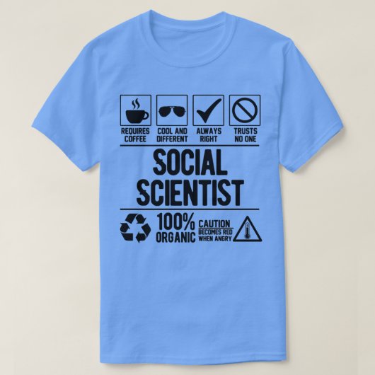 Sociaal wetenschapper t-shirt (Design voorkant)