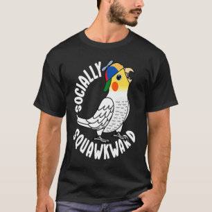 Sociaalkwadratisch parrot I Lutino Cockatiel T-shirt