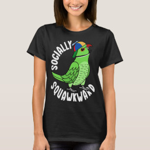 Sociaalkwadratuur Parrot I Green Indian Ringnek T-shirt