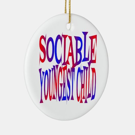 Sociabel jongste kind keramisch ornament (Rechts)