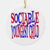 Sociabel jongste kind keramisch ornament (Voorkant)