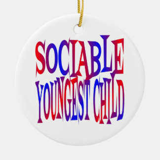 Sociabel jongste kind keramisch ornament
