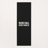 Social Afstand modern vet typografie grappig zwart Yogamat (Achterkant)