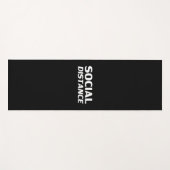 Social Afstand modern vet typografie grappig zwart Yogamat (Voorkant (horizontaal))