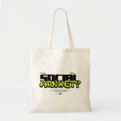 "Social Anxiety" Modern Streetwear Graphic Tote Bag (Voorkant)