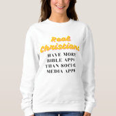 Social Apps Vrouwen Sweatshirt – Grappig Christeli (Voorkant)