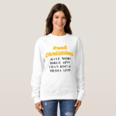 Social Apps Vrouwen Sweatshirt – Grappig Christeli (Voorkant volledig)
