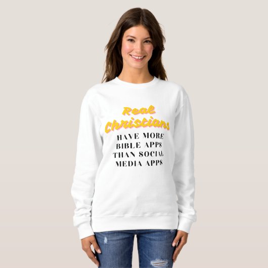 Social Apps Vrouwen Sweatshirt – Grappig Christeli (Voorkant volledig)