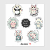 Social Batterijniveaus Sticker | Introvert Humor  (Vel)