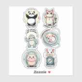Social Batterijniveaus Stickerblad | Introvert Hum Sticker (Vel)