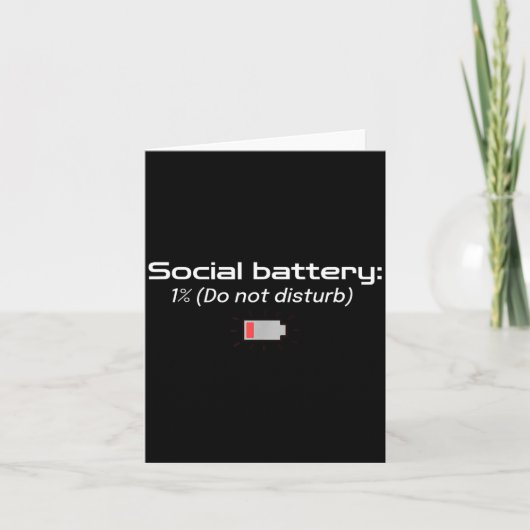 Social Battery_ 1% (do Not Disturb)  Kaart (Voorkant)