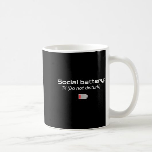 Social Battery_ 1% (do Not Disturb) Koffiemok (Rechts)