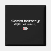 Social Battery_ 1% (do Not Disturb)  Magneet (Voorkant)