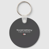 Social Battery_ 1% (do Not Disturb) Sleutelhanger (Voorkant)