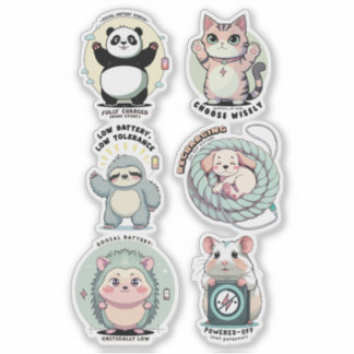 Social Battery Levels Sheet | Introvert Humor  Sticker