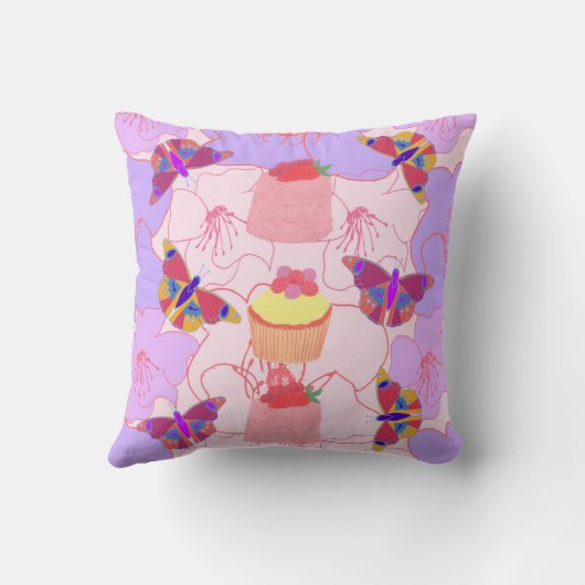 Social Butterflies Cushion Kussen (Achterkant)