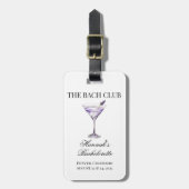 Social Club Lavendel Cocktail De Bach Meisjes Reis Bagagelabel (Voorkant verticaal)