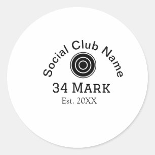 Social club naam toevoegen team speler naam datum ronde sticker
