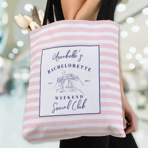 Social Club Preppy vrijgezellenfeest Tote Bag
