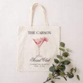 Social Club Roze Cocktail Bachelorette Canvas Tote Bag