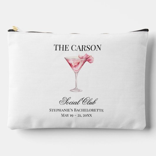 Social Club Roze Cocktail Bruidsmeisjes Make-up Etui (Voorkant)