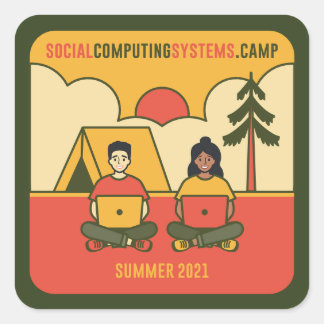 Social Computing Systems Camp 2021 Vierkante Sticker