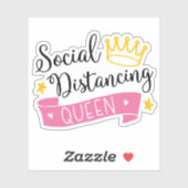 Social Distance Queen Sticker (Vel)