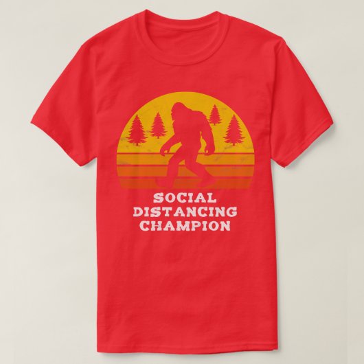 Social Distancing Champion Grappig T-shirt (Design voorkant)