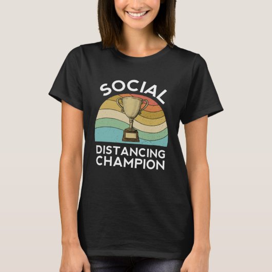 Social Distancing Champion Quarantine Toilet Pape T-shirt (Voorkant)