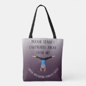 Social distancing cheer, turner, acro, circus tote bag (Achterkant)