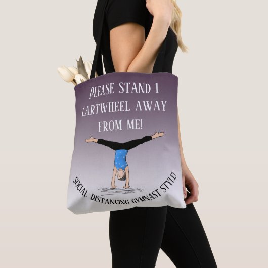 Social distancing cheer, turner, acro, circus tote bag (Dichtbij)