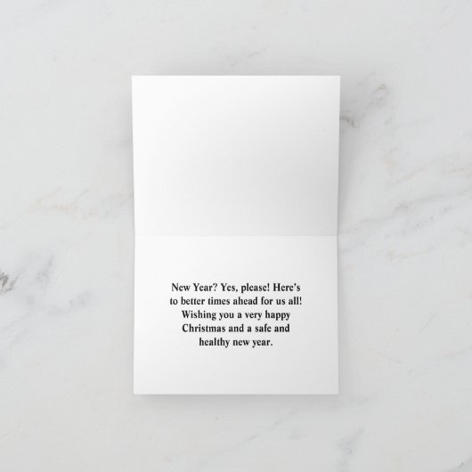 Social Distancing Christmas Greeting Card Kaart (Binnen)