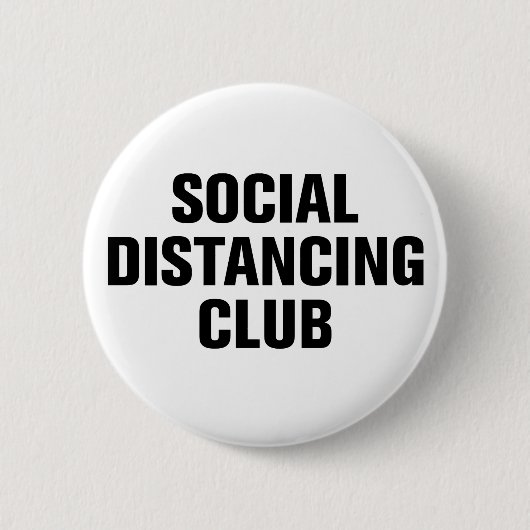 Social Distancing Club Ronde Button 5,7 Cm (Voorkant)