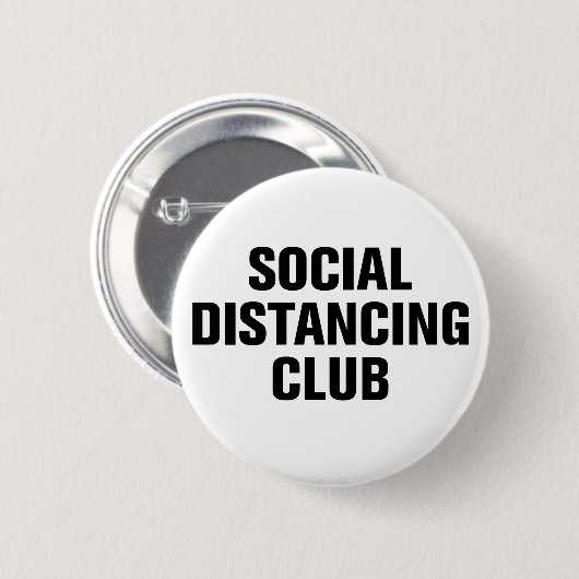 Social Distancing Club Ronde Button 5,7 Cm (Voorkant /achterkant)