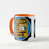 Social Distancing Coffee Mok - Keep Back 6 Feet, C (Voorkant links)