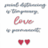 Social distancing covid -19 houden 6 ft waarschuwi sticker (Voorkant)