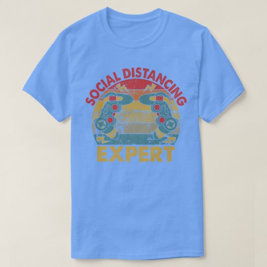 Social Distancing Epert Video Game Player Console T-shirt (Design voorkant)