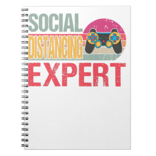 Social Distancing Expert Gaming Video Game Notitieboek