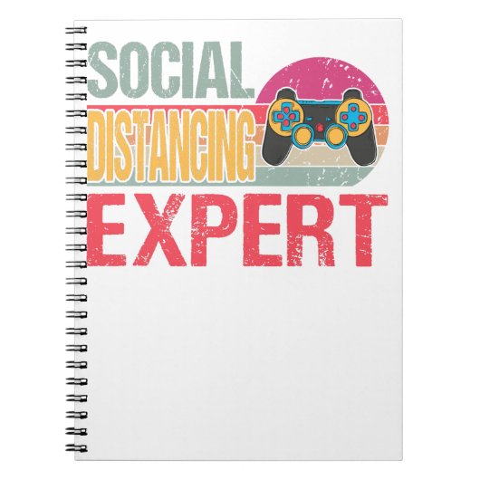 Social Distancing Expert Gaming Video Game Notitieboek (Voorkant)