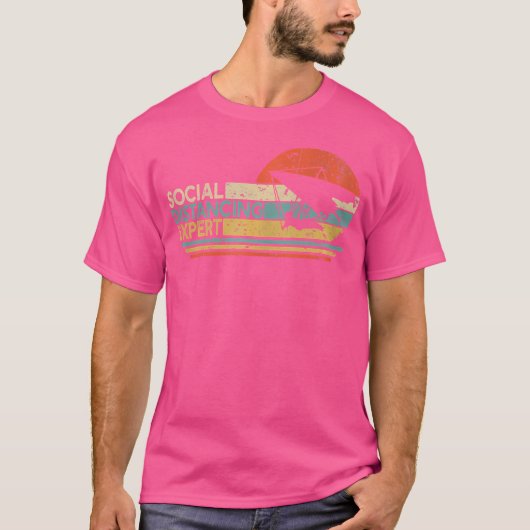 Social Distancing Expert Hang Gliding Hang Glider T-shirt (Voorkant)