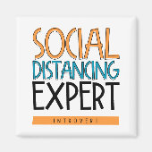 Social Distancing Expert Introvert Magneet (Voorkant)