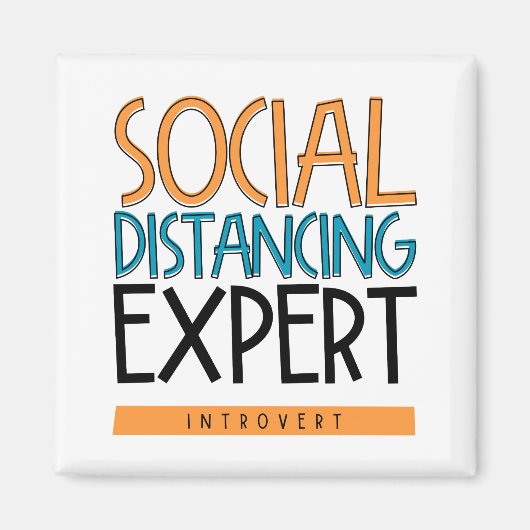 Social Distancing Expert Introvert Magneet (Voorkant)