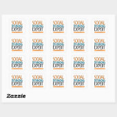 Social Distancing Expert Introvert Vierkante Sticker (Vel)