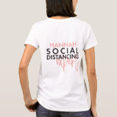 Social distancing expert moderne typografie ontwer t-shirt (Achterkant)