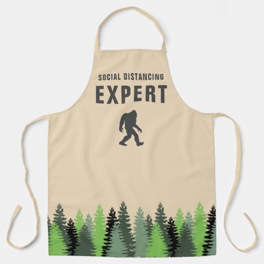Social Distancing Expert Sasquatch Funny Schort (Voorkant)