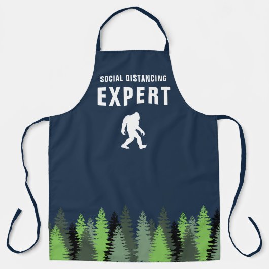 Social Distancing Expert Sasquatch Funny Schort (Voorkant)